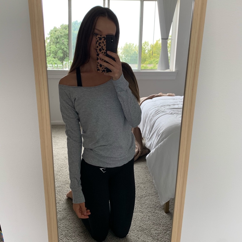 Grey cutout longsleeve